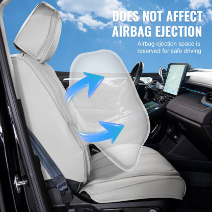 Seat Covers, Universal Car Seat Covers Full Set Seats, Front and Rear Seat, 13pcs Faux Leather Seat Cover, Full Enclosed Design, Detachable Headrest and Airbag Compatible, for Most Car SUV Truck