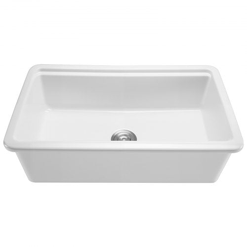 76cm farmhouse sink top mounted undermount kitchen sink with single bowl, fireclay