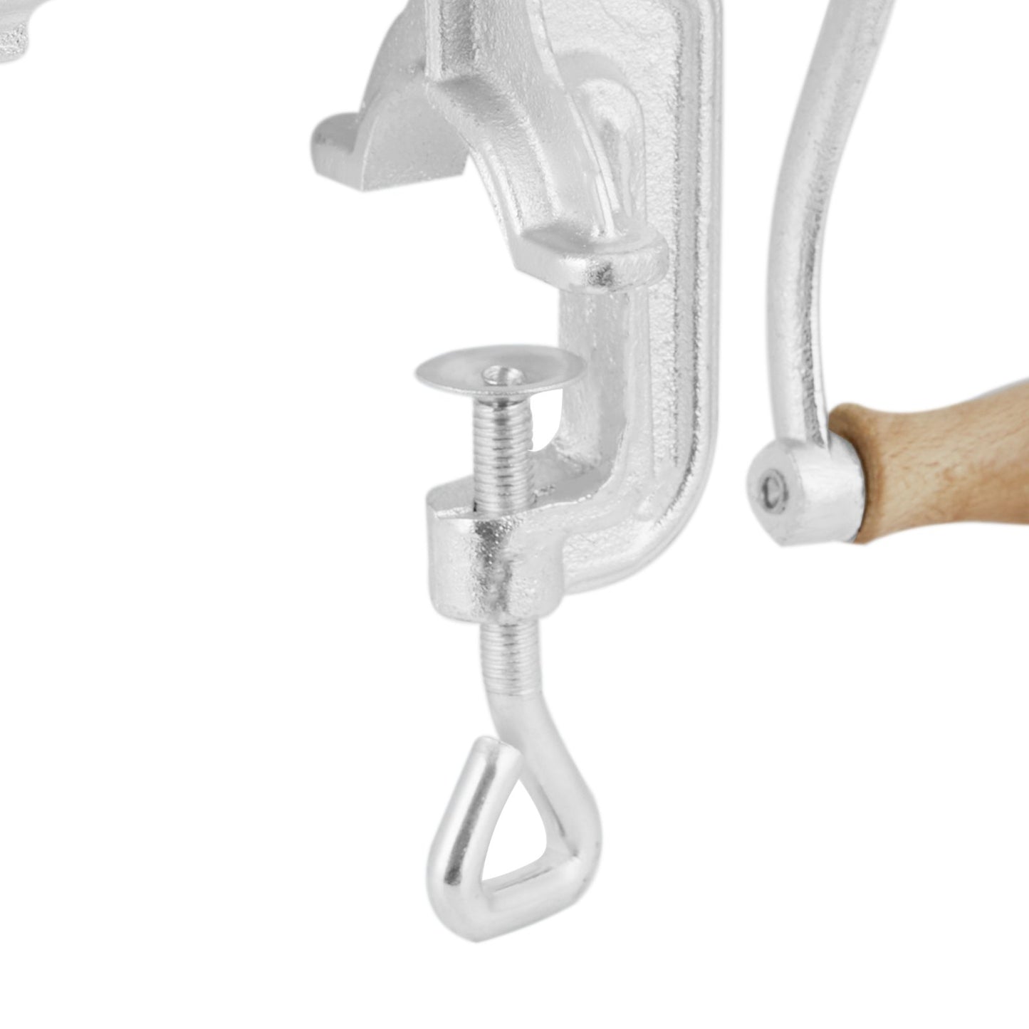 Manual meat grinder, powerful hand meat grinder made of cast iron with steel table clamp, minced meat sausage machine with 1 cutting blade, 2 cutting plates, 3 sausage tubes for beef pepper mushroom