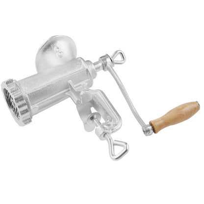 Manual meat grinder, powerful hand meat grinder made of cast iron with steel table clamp, minced meat sausage machine with 1 cutting blade, 2 cutting plates, 3 sausage tubes for beef pepper mushroom