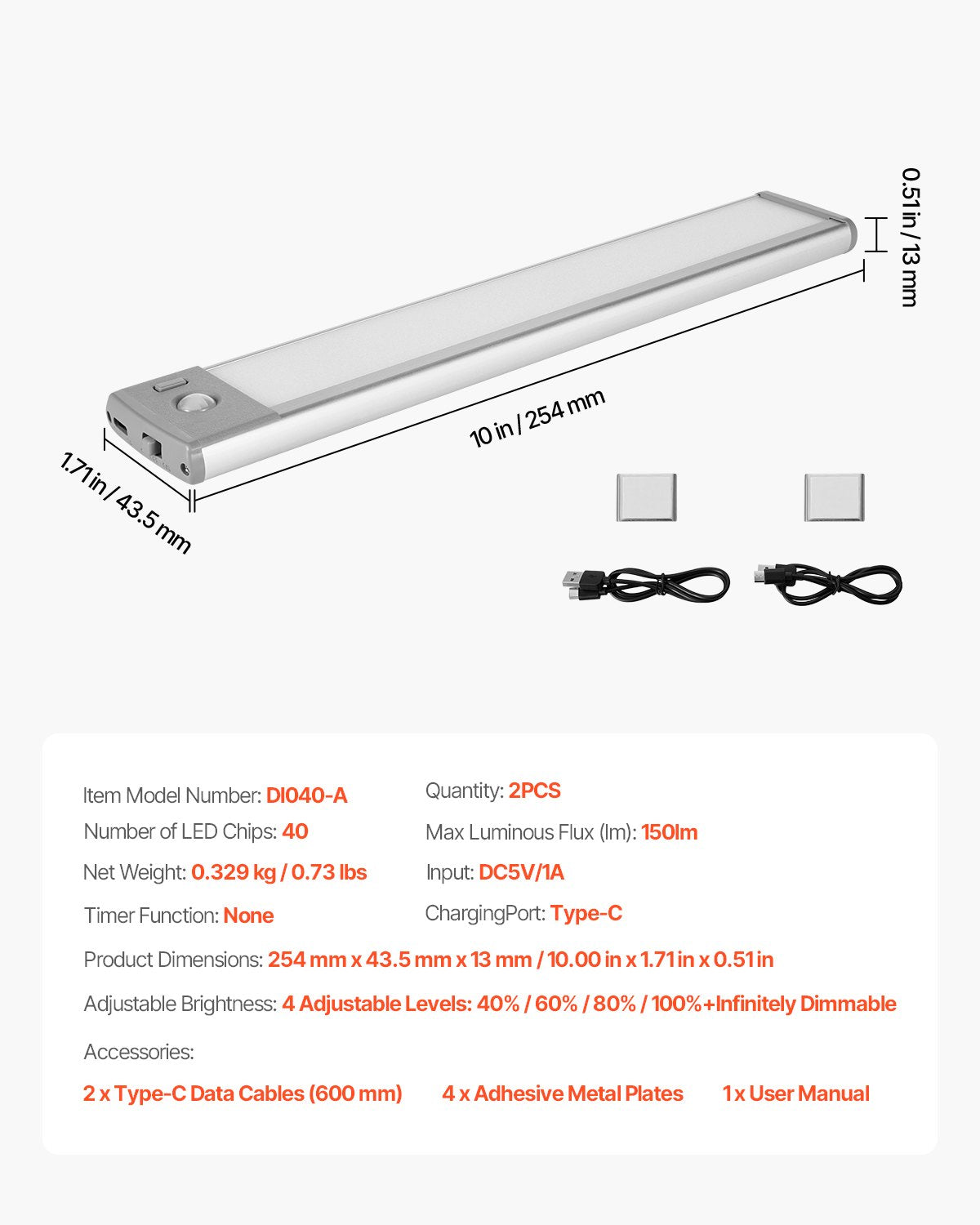 Under Cabinet Lighting, 2 PCS, 62 LED Motion Sensor Lights, Rechargeable Battery Operated Closet Lights with Remote Control, Wireless Under Counter Light for Cabinets, Bookshelf, Stair, Hallway