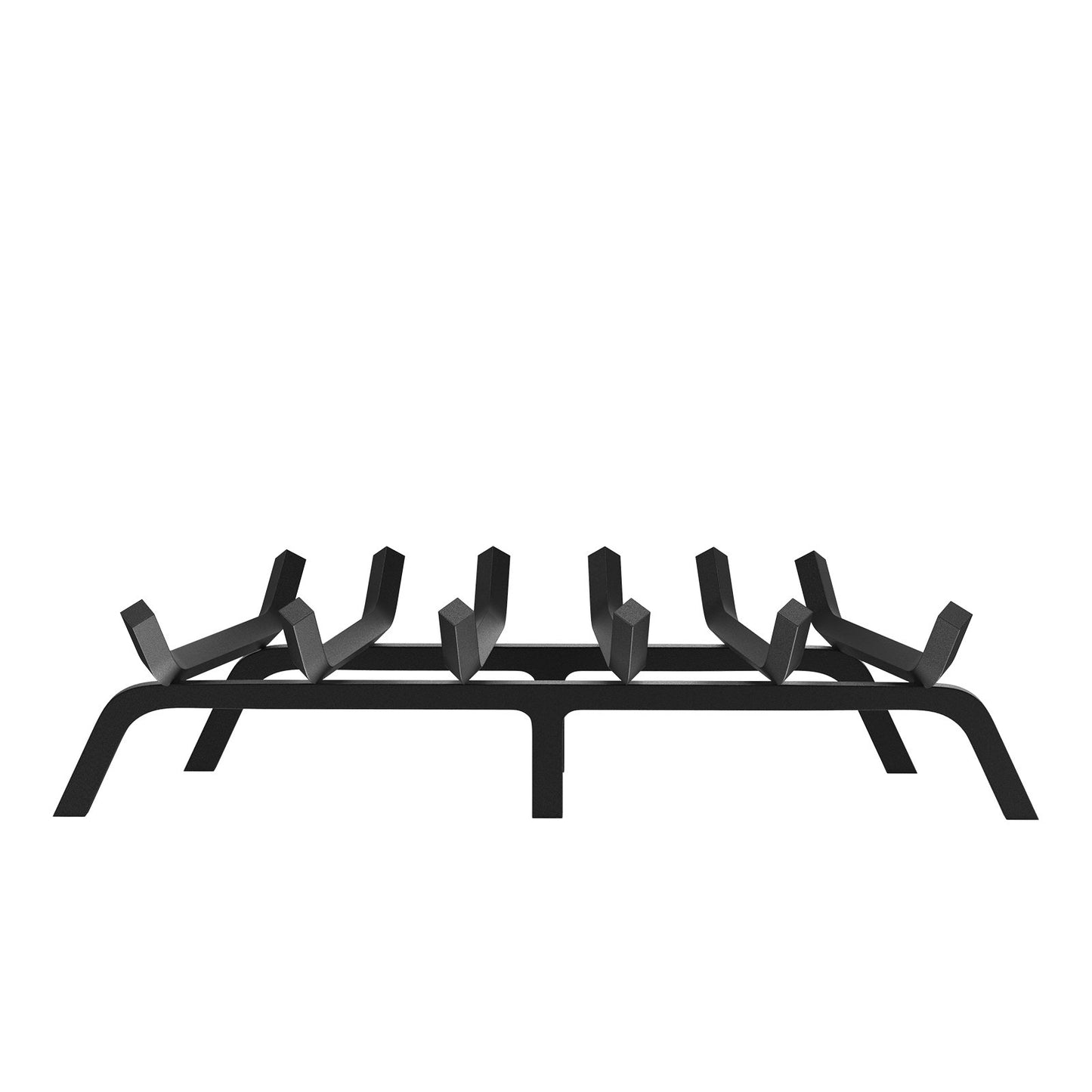 Fireplace Grate, 27 Inch Heavy Duty Fire Grate with 6 Support Legs, 3/4'' Solid Powder Coated Steel Bars, Wood Burning Holder for Indoor and Outdoor Fireplace