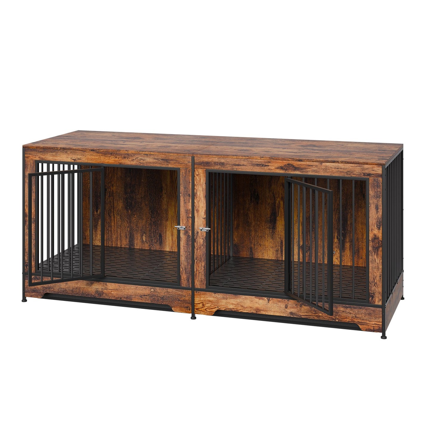 Dog Crate Furniture 75 Hundehütte aus Holz für den Innenbereich mit Trennwand und Tablett