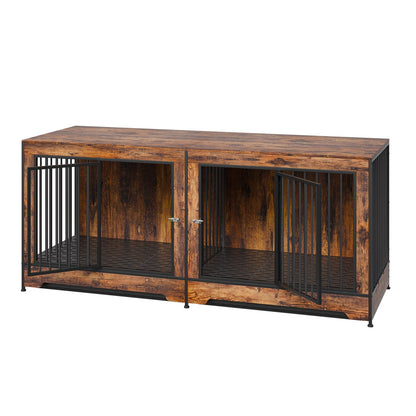 Dog Crate Furniture 75 Hundehütte aus Holz für den Innenbereich mit Trennwand und Tablett