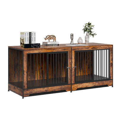 Dog Crate Furniture 75 Hundehütte aus Holz für den Innenbereich mit Trennwand und Tablett