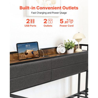 Dagbädd i metall med dubbelsäng, utdragbar säng och laddningsstation