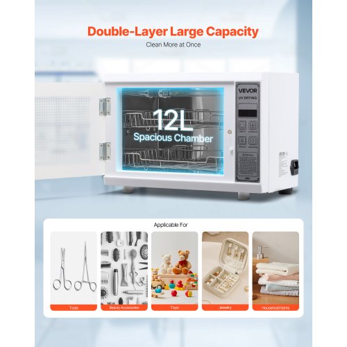 Nagelverktygsrengöringsmaskin 12L Storkapacitet Verktygsrengöring Olika lägen