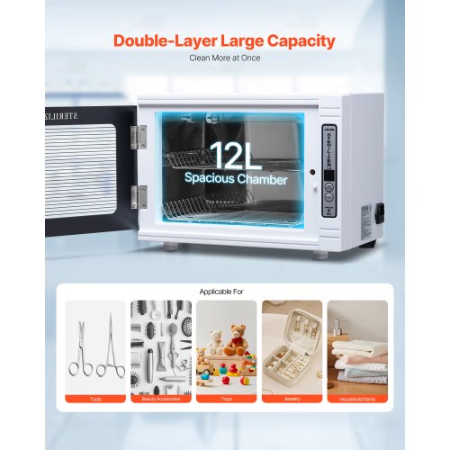 Nail Tool Cleaning Machine 12L Large Capacity Tool Cabinet Cleaning Box