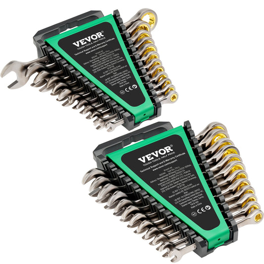 Kombinationsnyckelsats 24 ST SAE 1/4" - 7/8" Metriskt 8-19mm Organizer Rack