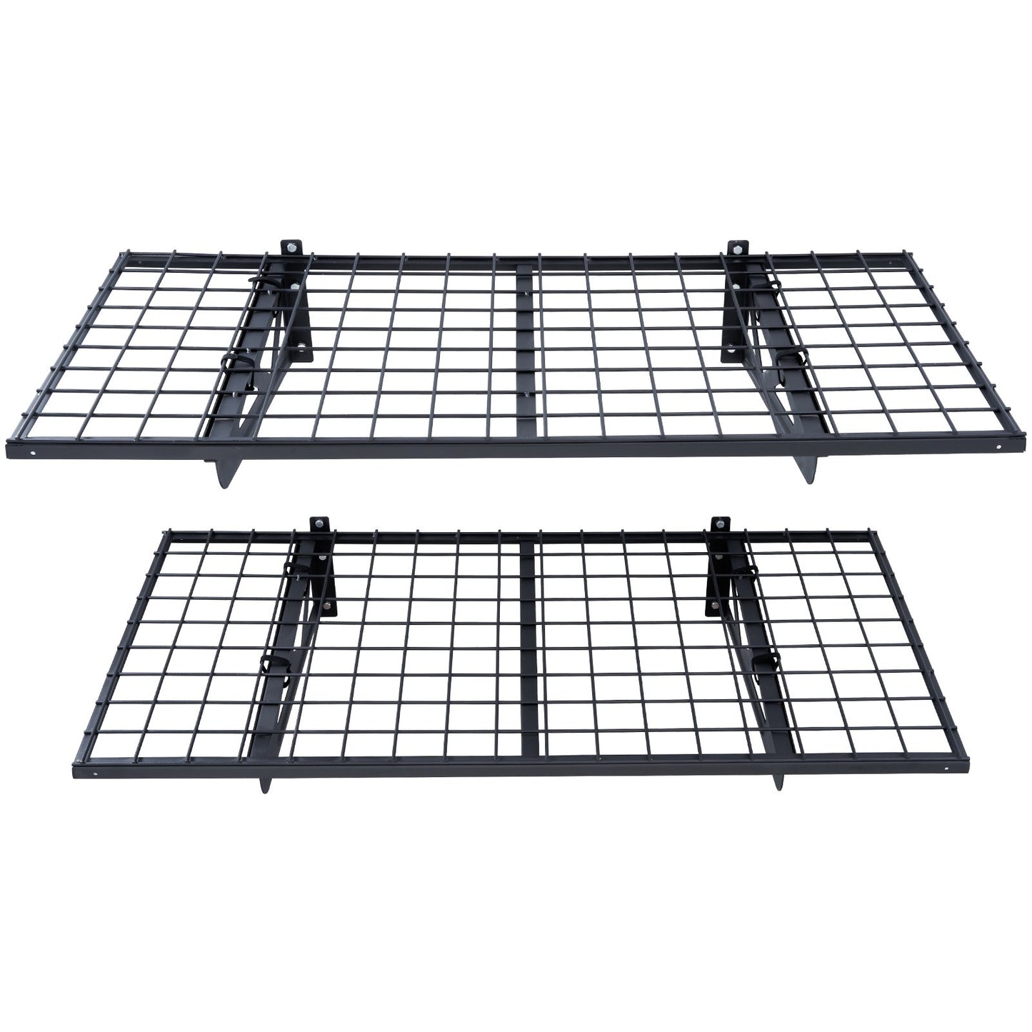 Garage Storage Shelves, 2-Pack, 4 x 2 ft. Heavy Duty Garage Shelves Wall Mounted, 502 lbs Load Capacity (Total) Garage Storage Rack Floating Shelves, Suitable for Shop, Shed, Garage Storage