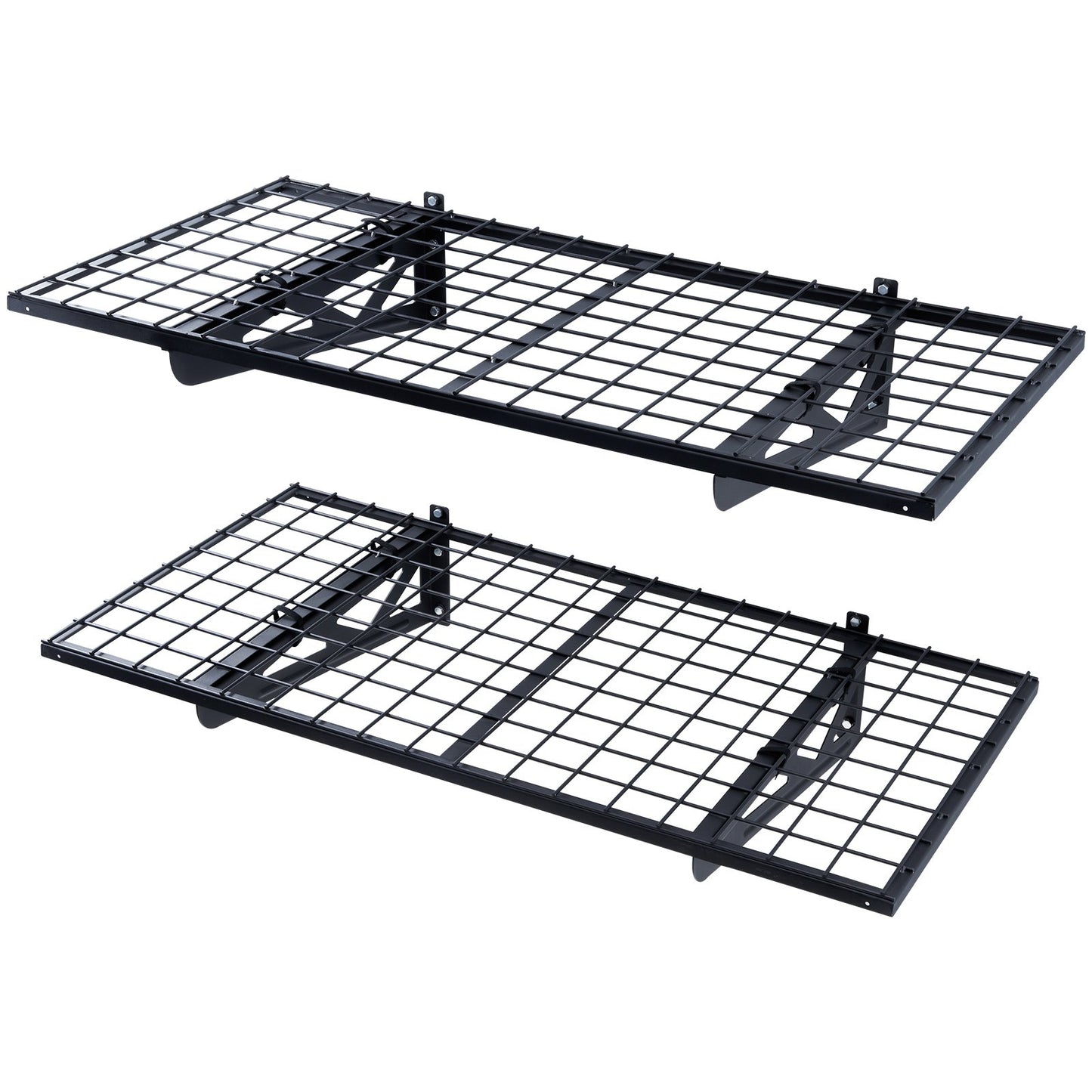 Garage Storage Shelves, 2-Pack, 4 x 2 ft. Heavy Duty Garage Shelves Wall Mounted, 502 lbs Load Capacity (Total) Garage Storage Rack Floating Shelves, Suitable for Shop, Shed, Garage Storage