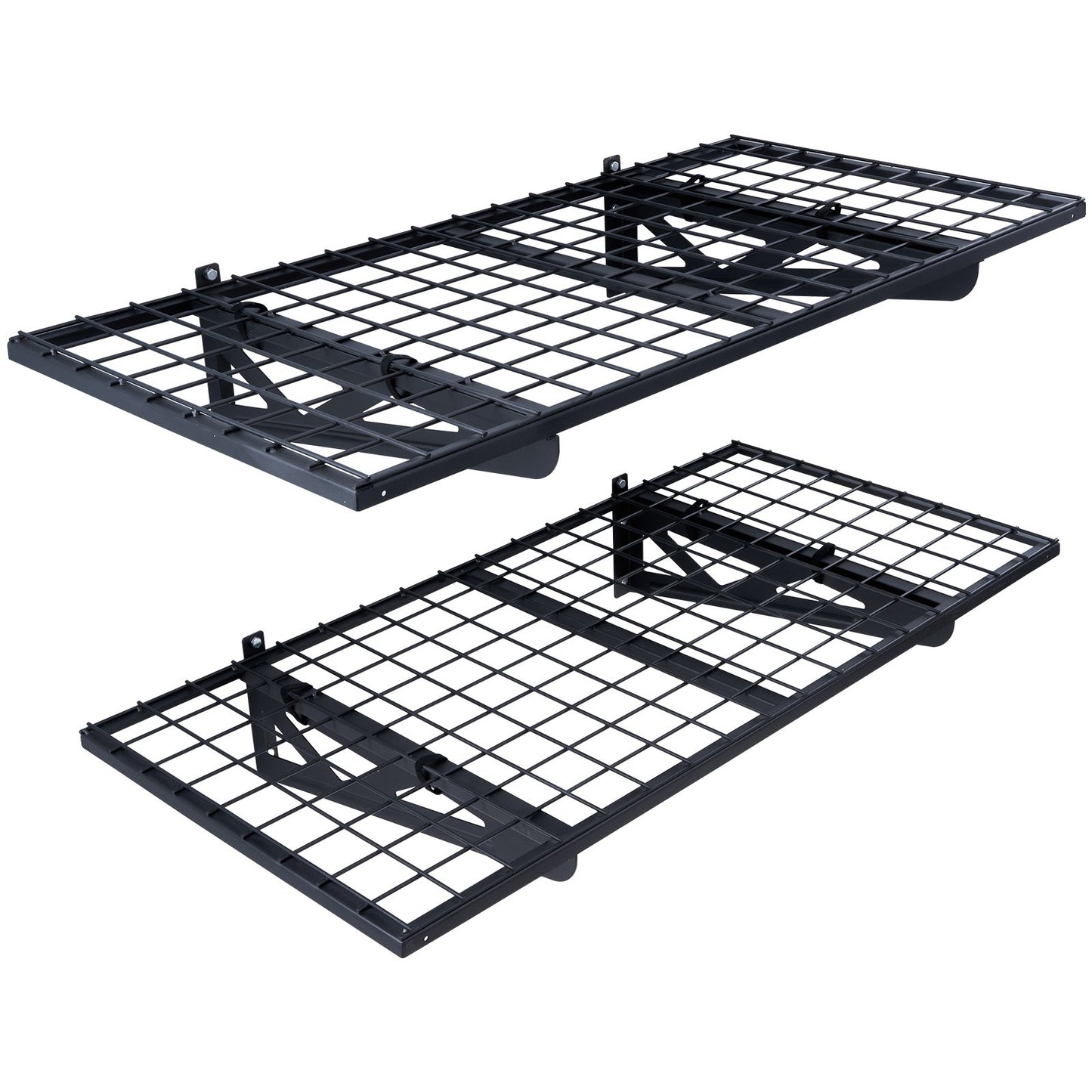 Garage Storage Shelves, 2-Pack, 4 x 2 ft. Heavy Duty Garage Shelves Wall Mounted, 502 lbs Load Capacity (Total) Garage Storage Rack Floating Shelves, Suitable for Shop, Shed, Garage Storage