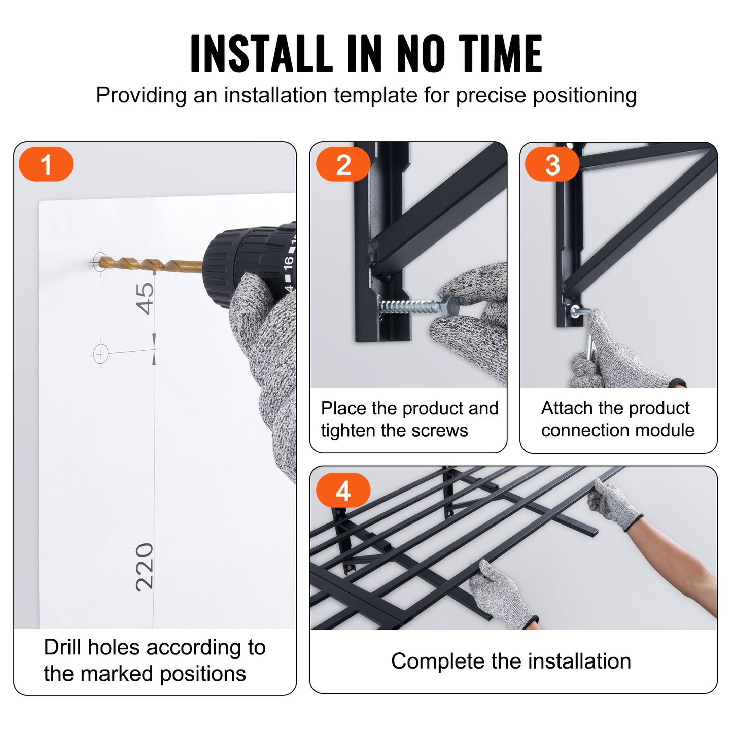 Garage Shelves, 2-Pack, 6 x 2 ft. Heavy Duty Garage Shelves Wall Mounted, 1600 lbs Load Capacity (Total) Garage Storage Rack Floating Shelves, Suitable for Shop, Shed, Garage Storage