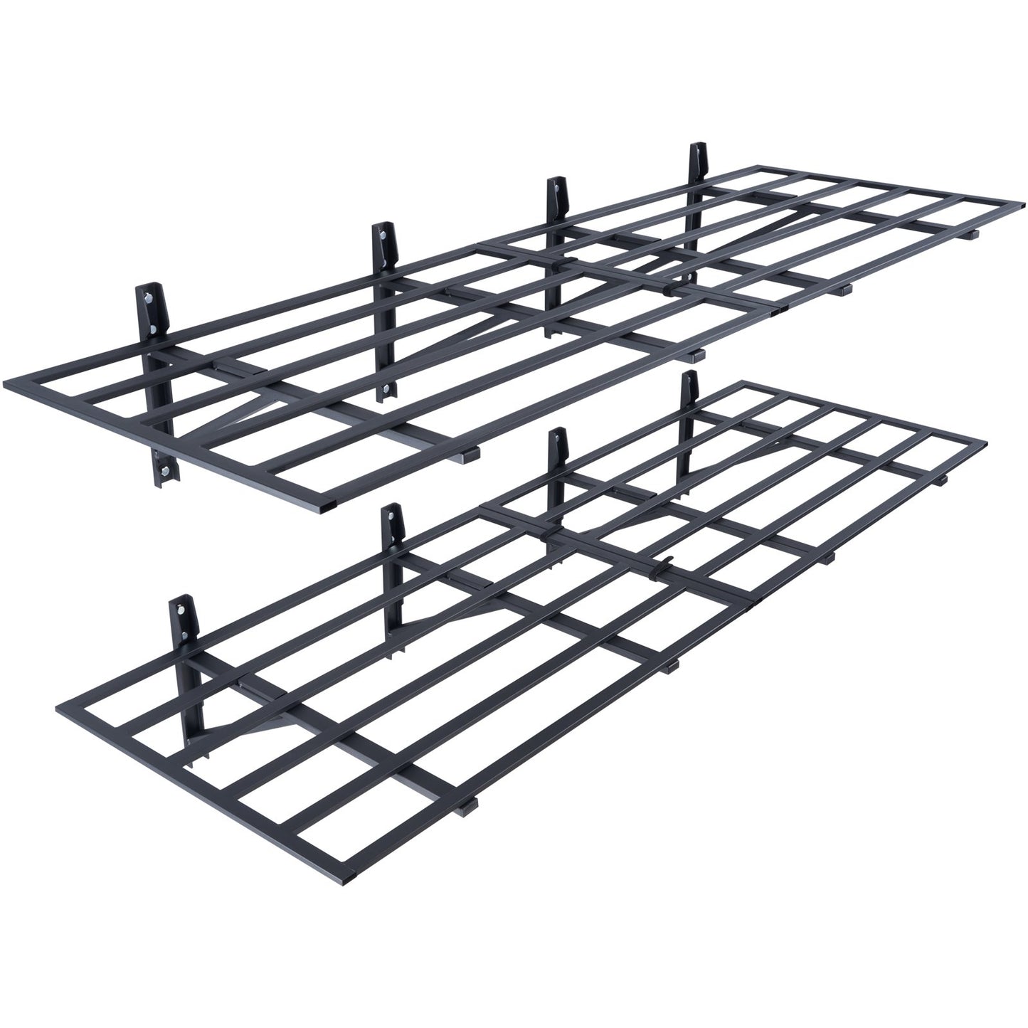 Garage Shelves, 2-Pack, 6 x 2 ft. Heavy Duty Garage Shelves Wall Mounted, 1600 lbs Load Capacity (Total) Garage Storage Rack Floating Shelves, Suitable for Shop, Shed, Garage Storage