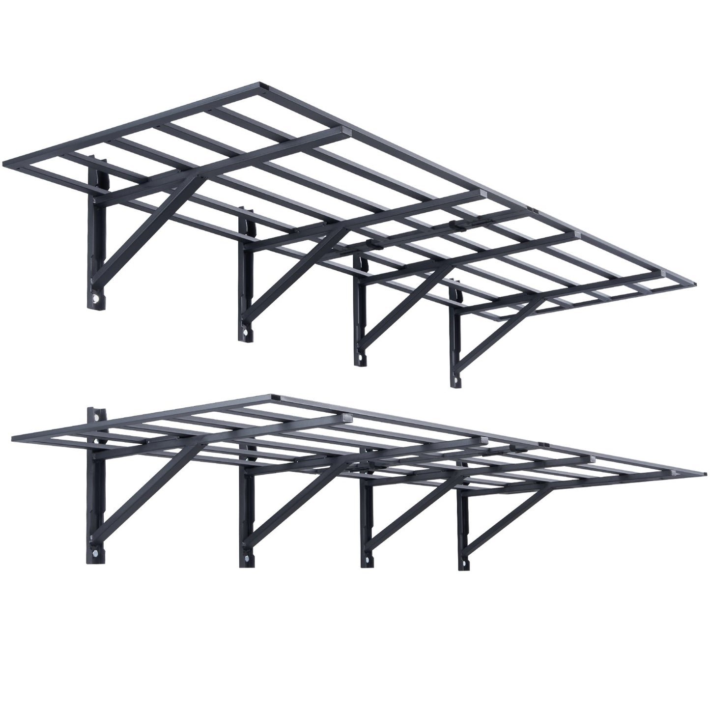 Garage Shelves, 2-Pack, 6 x 2 ft. Heavy Duty Garage Shelves Wall Mounted, 1600 lbs Load Capacity (Total) Garage Storage Rack Floating Shelves, Suitable for Shop, Shed, Garage Storage
