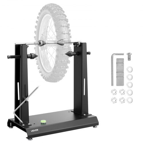 Motorcycle Wheel Balancer, 88.2 lbs Capacity, Tire Balancer & Truing Stand with Adjustable Centering Cones and Truing Pointer, Balancing Tools for Most Motorcycles & Bicycles, 35-Inch Wheel Dia