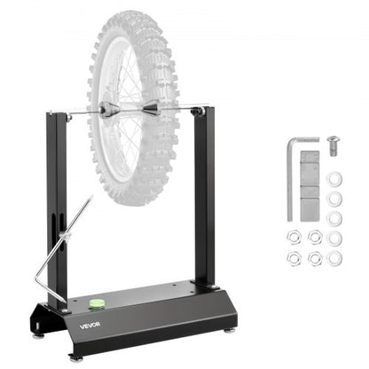 Motorcycle Wheel Balancer, 88.2 lbs Capacity, Tire Balancer & Truing Stand with Adjustable Centering Cones and Truing Pointer, Balancing Tools for Most Motorcycles & Bicycles, 32-Inch Wheel Dia