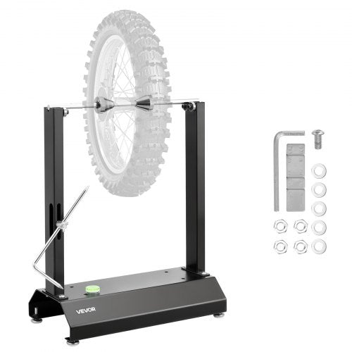 Motorcycle Wheel Balancer, 88.2 lbs Capacity, Tire Balancer & Truing Stand with Adjustable Centering Cones and Truing Pointer, Balancing Tools for Most Motorcycles & Bicycles, 32-Inch Wheel Dia