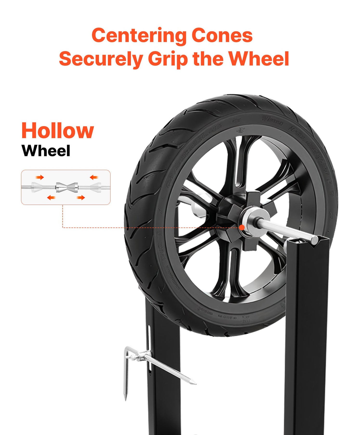 Motorcycle Wheel Balancer, 88.2 lbs Capacity, Tire Balancer & Truing Stand with Adjustable Centering Cones and Truing Pointer, Balancing Tools for Most Motorcycles & Bicycles, 32-Inch Wheel Dia