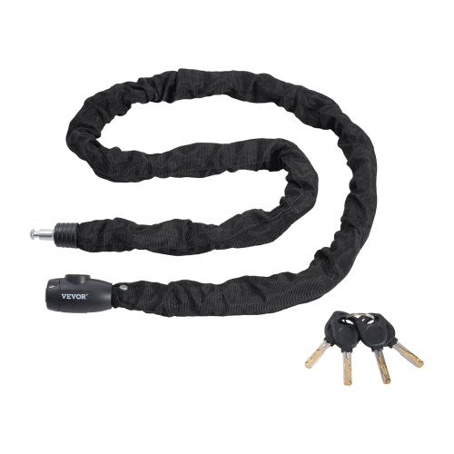 Bike Chain Lock, 5.91 Ft Combination Bicycle Chain Lock with 4 Keys, Heavy Duty Anti-Theft High Security Bike Locks, Perfect for Bike, Motorcycle, Scooter, Bicycle, Door, Fence or Gate, 10mm