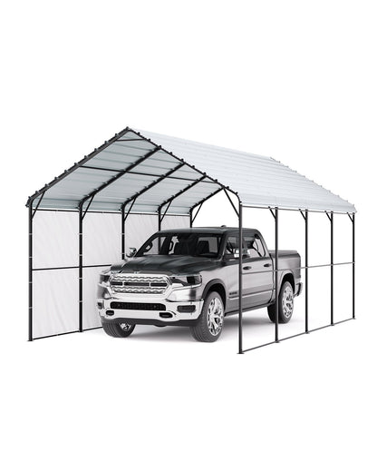 12' x 20' Metall-Carport, robuste Outdoor-Autogarage für Boote