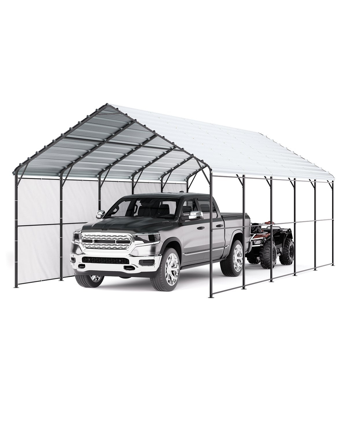 13' x 26' metallcarport Heavy Duty utomhusbilsskydd Garage för båtar