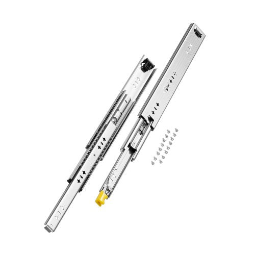 Heavy Duty Drawer Slides 16inch, 1 Pair Locking Drawer Slides 250lbs Load Capacity, Side Mount Ball Bearing, 3-Fold Full Extension