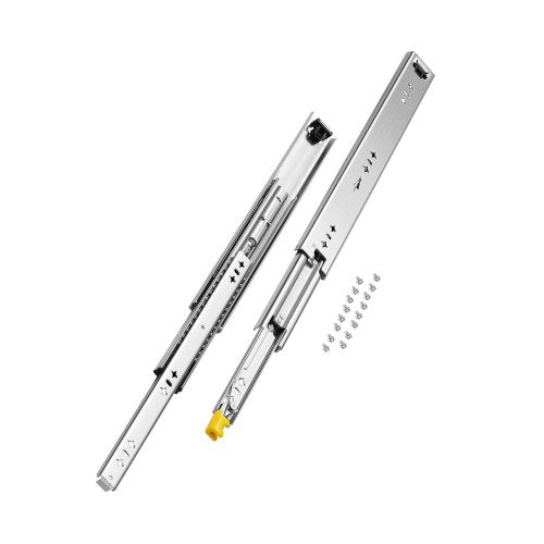 Heavy Duty Drawer Slides 18inch, 1 Pair Locking Drawer Slides 250lbs Load Capacity, Side Mount Ball Bearing, 3-Fold Full Extension