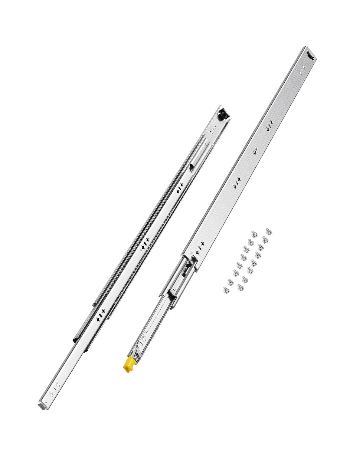 1 Paar 16-60 Zoll Soft-Close-Schubladenschienen Kugellager Vollauszug