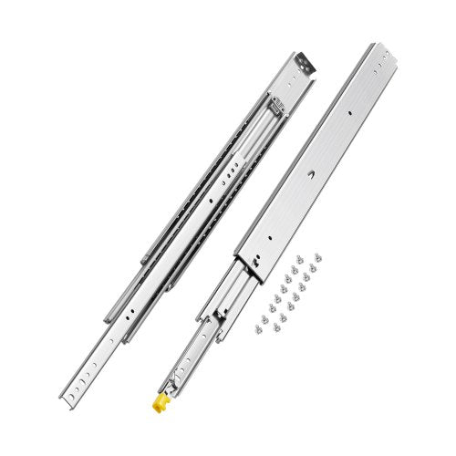 Heavy Duty Drawer Slides, 1 Pair 30inch Locking Drawer Slides, 500lbs Load Capacity, Side Mount Ball Bearing Drawer Glides, Full Extension Industrial Locking Rail
