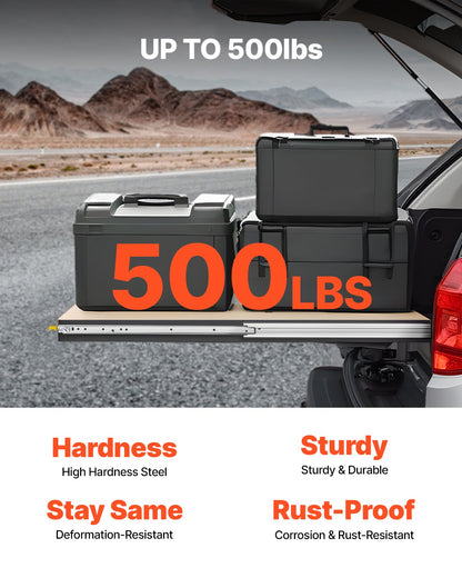 1 Paar 18-60 Zoll Soft-Close-Schubladenschienen Kugellager Vollauszug