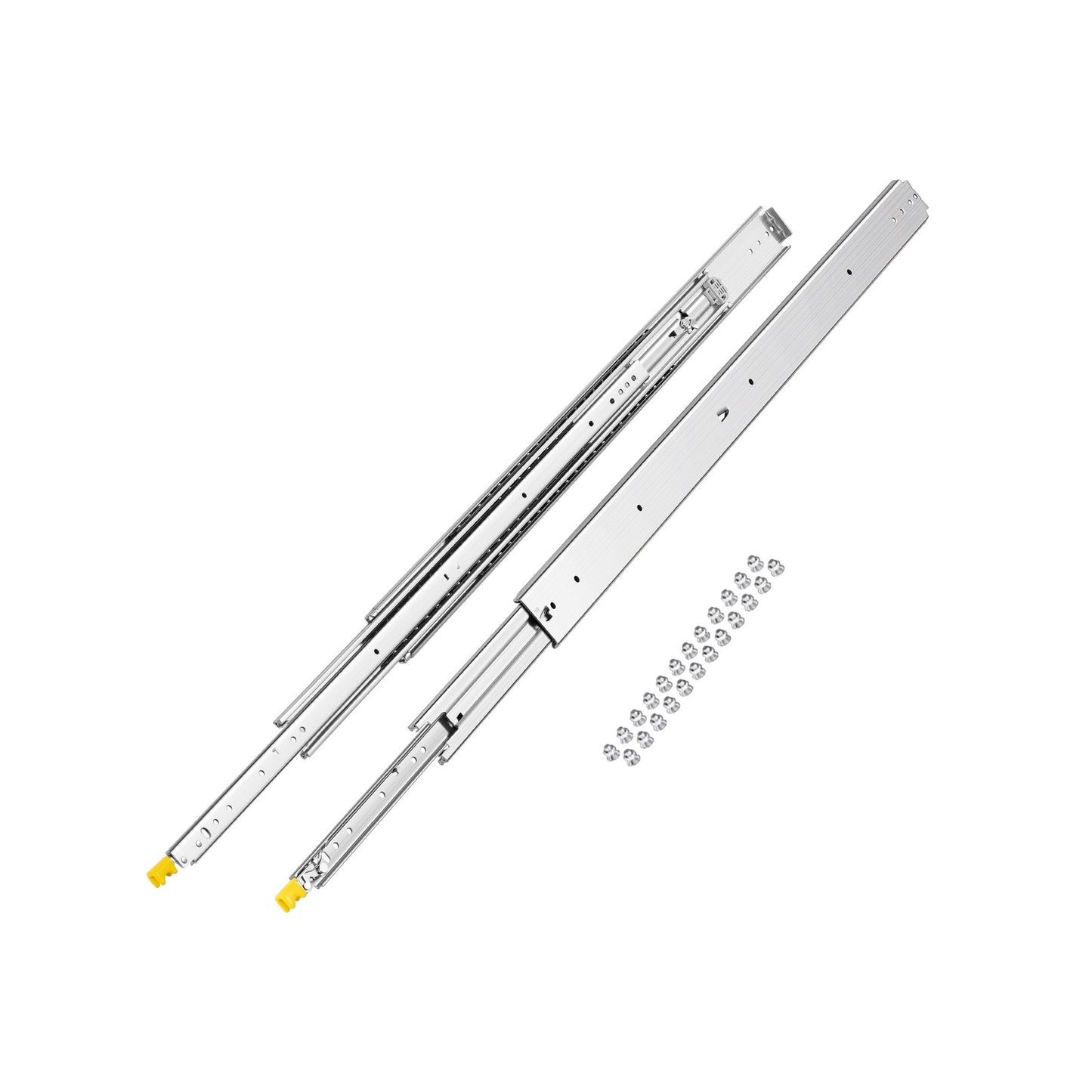 1 Paar 18-60 Zoll Soft-Close-Schubladenschienen Kugellager Vollauszug