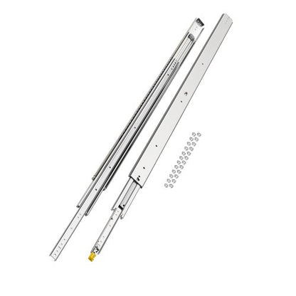 Heavy Duty Drawer Slides, 1 Pair 60inch Locking Drawer Slides, 500lbs Load Capacity, Side Mount Ball Bearing Drawer Glides, Full Extension Industrial Locking Rail
