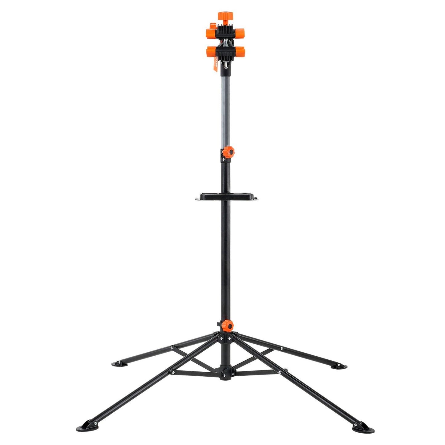 Bike Repair Stand, 80 lbs Heavy Duty Steel Bike Repair Stand, Adjustable Bike Maintenance Work Stand with Magnetic Tool Tray Telescopic Arm, Foldable Bike Stand for Home, Shops