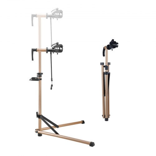 Bike Repair Stand, 88 lb Heavy-duty Bicycle Work Stand with 41.3-59.8 in Adjustable Height & Magnetic Tool Tray, Foldable Bicycle Maintenance Rack, Shop Home Mechanics for Mountain & Road Bike