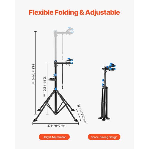 Bicycle repair stand 30 kg adjustable bike stand with tool tray