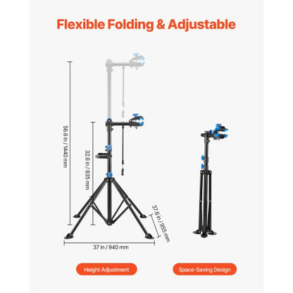Bicycle repair stand 30 kg adjustable bike stand with tool tray