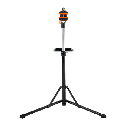 Fahrrad-Reparaturständer, 30 kg, robuster Aluminium-Fahrrad-Reparaturständer, verstellbarer Fahrrad-Wartungsständer mit magnetischer Werkzeugablage, Teleskoparm, faltbarer Fahrradständer für Zuhause, Geschäfte