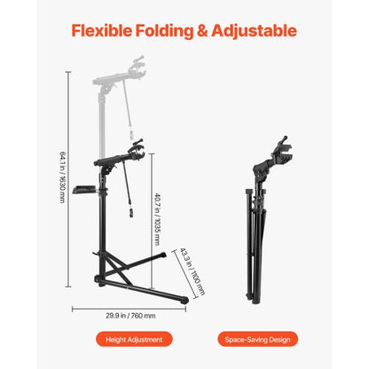 Bicycle repair stand 36 kg adjustable bike stand with tool tray