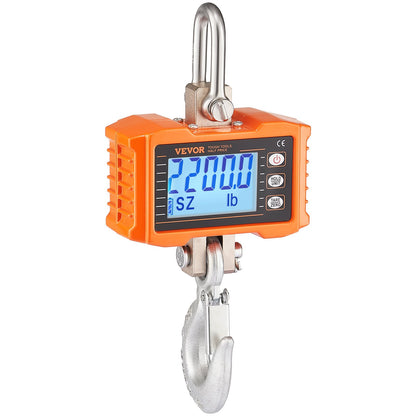 Digital Crane Scale Industrial Hanging Scale 2200 lbs/1000 kg Heavy Duty