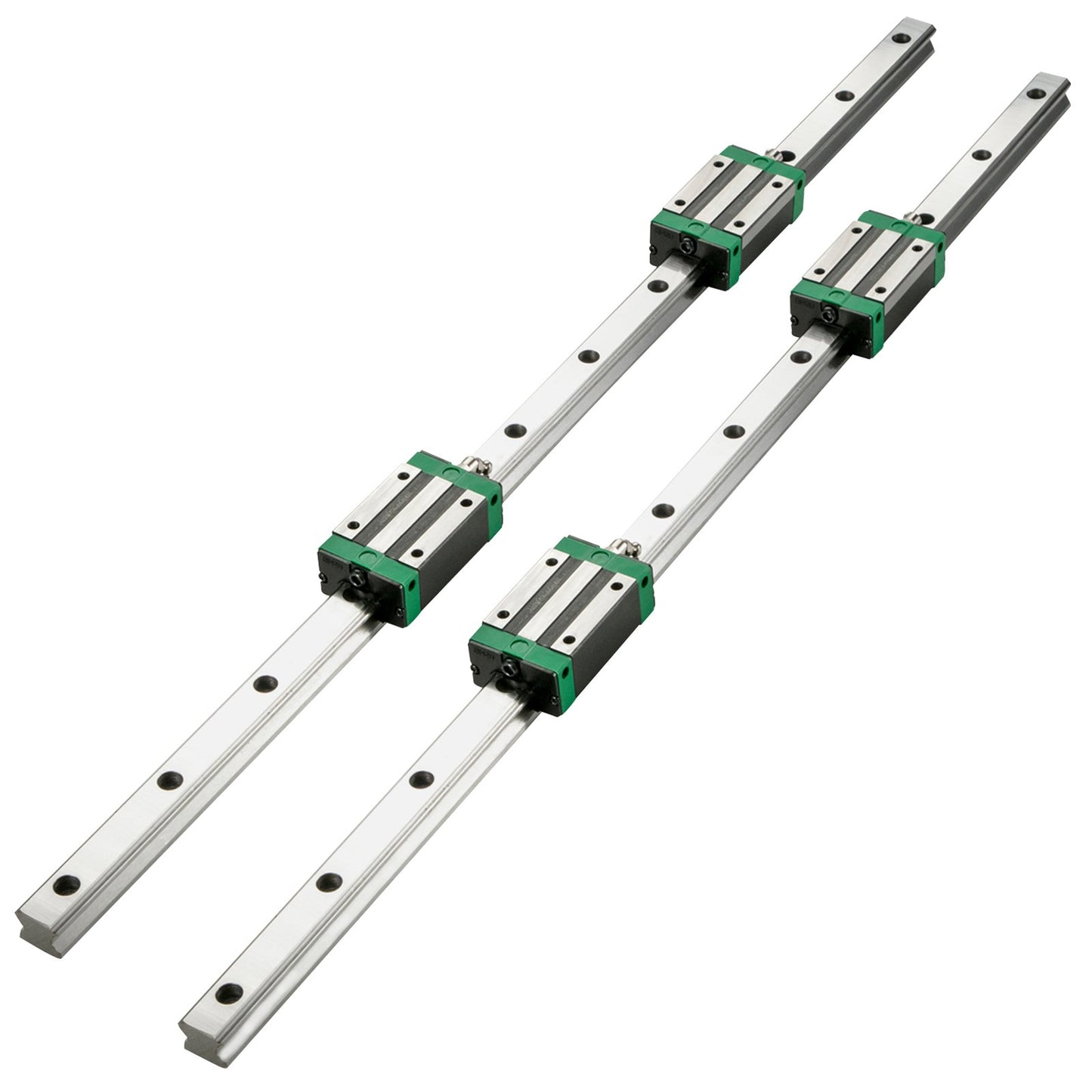 2 Stück Linearschienen 0,78-66 Zoll, Linearlager und Schienen mit 4 Stück HSR20-Lagerblöcken, Lineargleitschienen Plus für DIY-CNC-Fräser, Drehmaschinen, Fräsmaschinen, Lineargleitsatz passend für XYZ-Achse