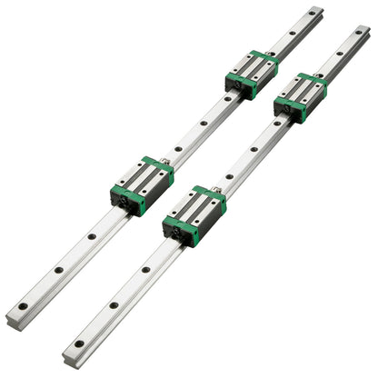 2 Stück Linearschienen 0,78-66 Zoll, Linearlager und Schienen mit 4 Stück HSR20-Lagerblöcken, Lineargleitschienen Plus für DIY-CNC-Fräser, Drehmaschinen, Fräsmaschinen, Lineargleitsatz passend für XYZ-Achse