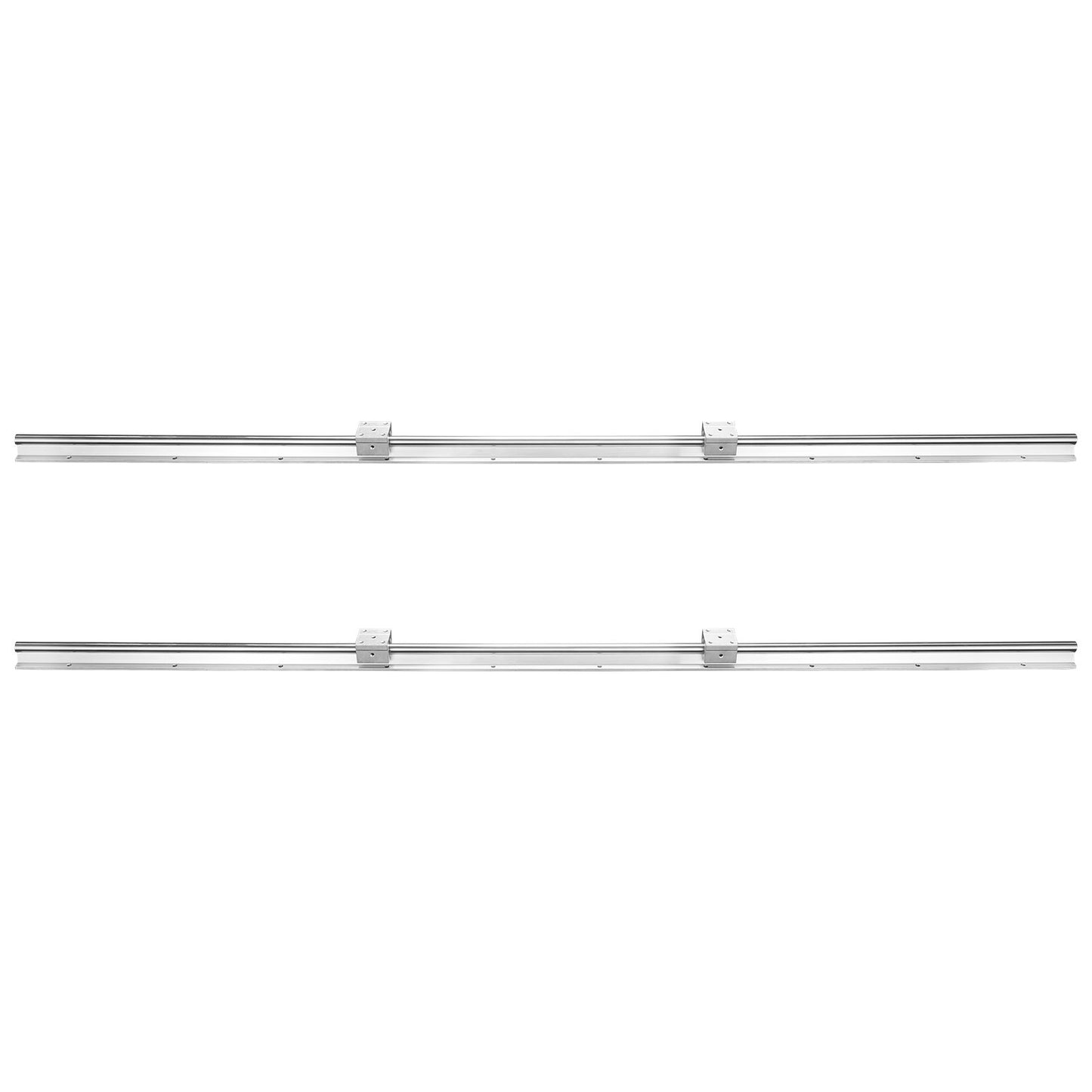 Linearführungsschienen, SBR20 1500 mm, 2 Stück 59 Zoll/1500 mm SBR20-Führungsschienen und 4 Stück SBR20UU-Gleitblöcke, Linearschienen und Lagersatz für automatisierte Maschinen, DIY-Projekt-CNC-Fräsmaschinen