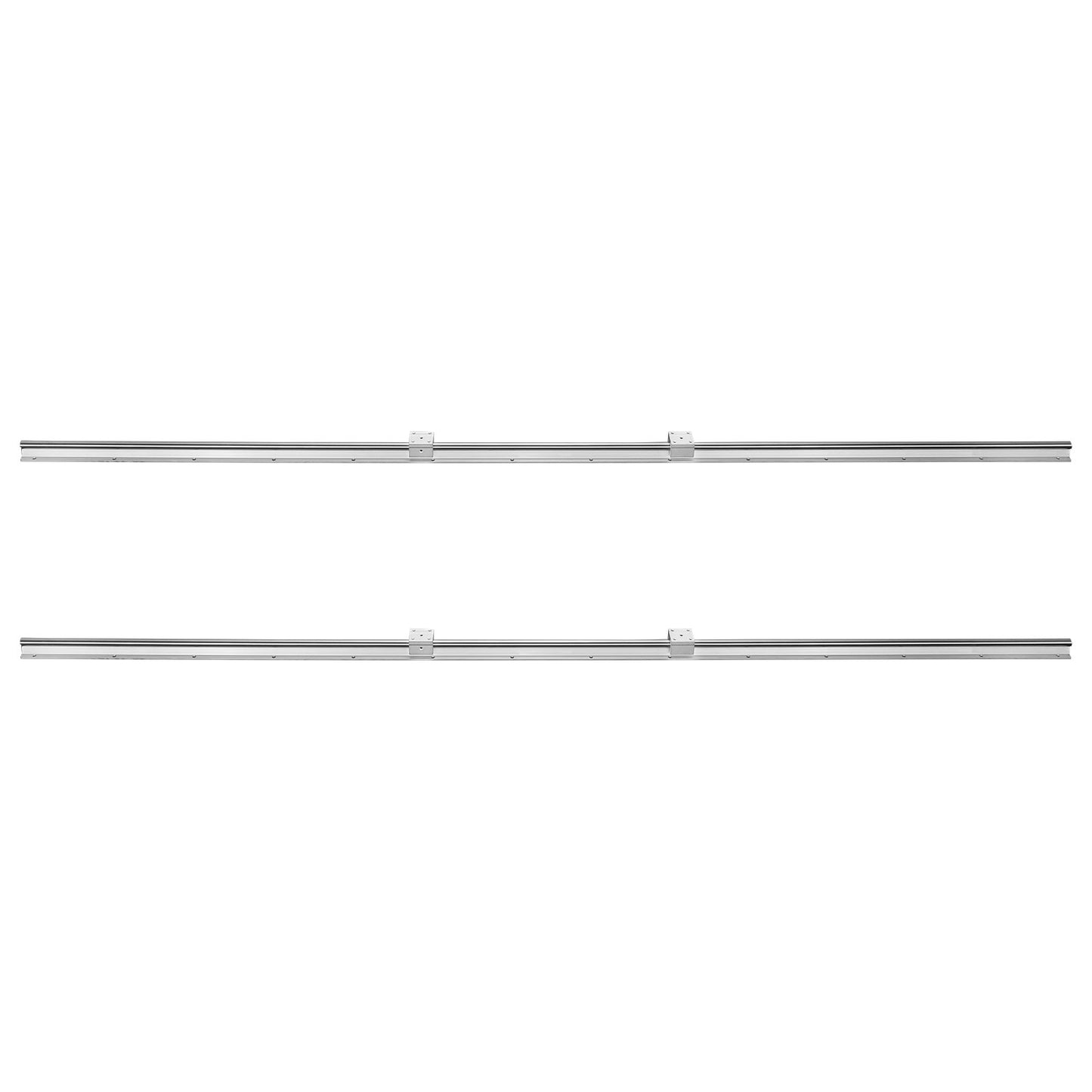 Linearführungsschienen, SBR20 2200 mm, 2 Stück 86,6 Zoll/2200 mm SBR20-Führungsschienen und 4 Stück SBR20UU-Gleitblöcke, Linearschienen und Lagersatz für automatisierte Maschinen, DIY-Projekt-CNC-Fräsmaschinen