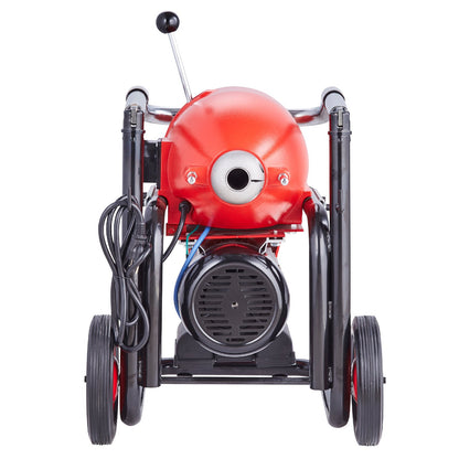 Sewer cleaning machine 120FT x 6/5" 1100W sectional auger manual feed