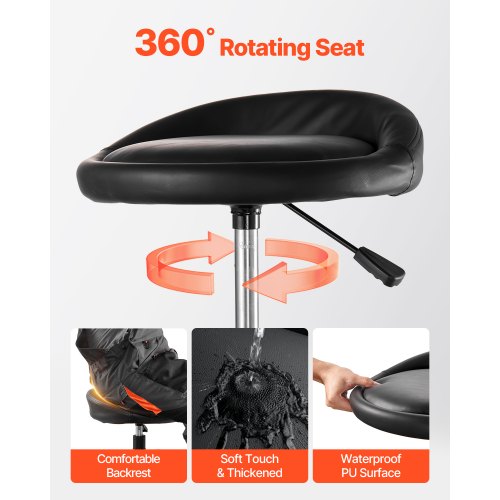 Rullande Verkstadspall Kraftig Garagearbetsstol 136 kg Last med Hjul