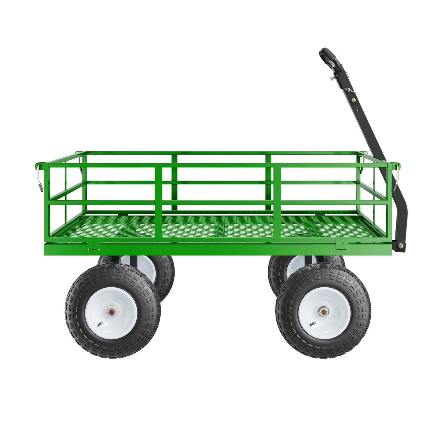 Steel Garden Cart 1200lbs Kapacitet Heavy Duty Wagon Cart 13in däck