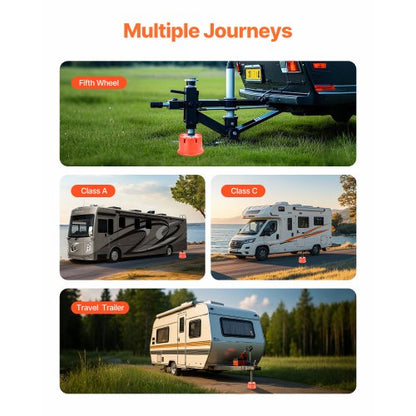 Trailer jack blocks, 6 level blocks for motorhomes, 20 cm high, 900 kg with 2 pads