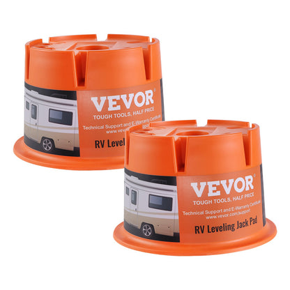 Anhänger-Wagenheberblock, 2000 lbs Kapazität pro Wohnmobil-Nivellierblock, hochwertige Stabilisierungsblöcke aus Polypropylen für Wohnmobile, Wohnmobil-Reisezubehör für alle Hochleistungswagenheber, Pfosten, Füße, Sattelkupplungen, 2er-Pack