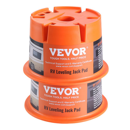 Anhänger-Wagenheberblock, 2000 lbs Kapazität pro Wohnmobil-Nivellierblock, hochwertige Stabilisierungsblöcke aus Polypropylen für Wohnmobile, Wohnmobil-Reisezubehör für alle Hochleistungswagenheber, Pfosten, Füße, Sattelkupplungen, 2er-Pack